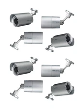 (8) Ganz ZC-BNT8312NBA Outdor 600TVL Bullet Cam & (1) B-TRON AC8-1-1UL 8-Port PS