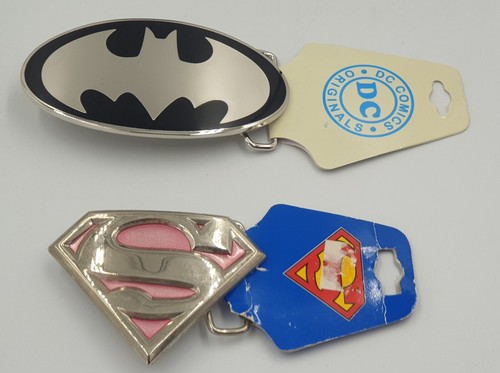 THE DC UNIVERSE : SUPERGIRL & BATMAN LOGO BELT BUCKLE & SUPERMAN BELT SET - Picture 9 of 12