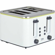 Image of BEKO LINE 4 SLICE WIDE SLOT TOASTER TAM4341W - WHITE 