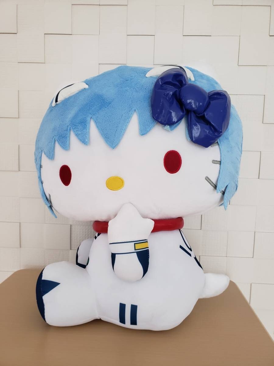 Sanrio Hello Kitty Evangelion Rei Ayanami Plush Stuffed Doll Unit