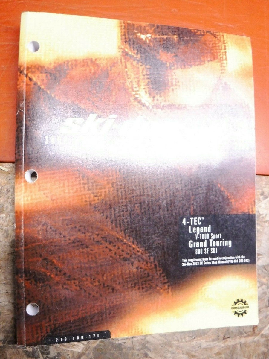 2003 SKI-DOO SNOWMOBILE FACTORY SERVICE MANUAL SUPPLEMENT 4