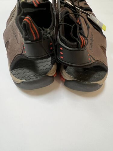 Eddie Bauer Troy Brown Mens Leather Cinch Cord Hiking Breathable Sandals Size 13 - Picture 3 of 9