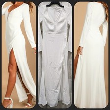 LULUS Romance for the Ages White Long Sleeve Maxi Dress Size LARGE**NWOT**