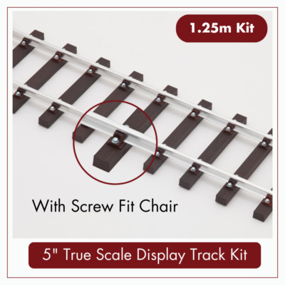 1,25 m - 5 Zoll True Scale Display Gleis Kit - Schraubpassform - PNR-10G - PNP Eisenbahnen
