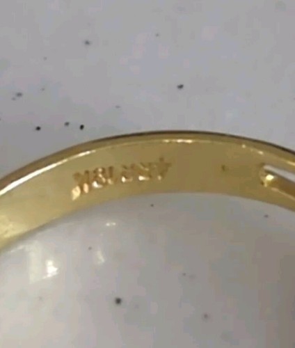 18k Yellow Turkish Gold Ornate Circle Ring Size 6 - Picture 9 of 9