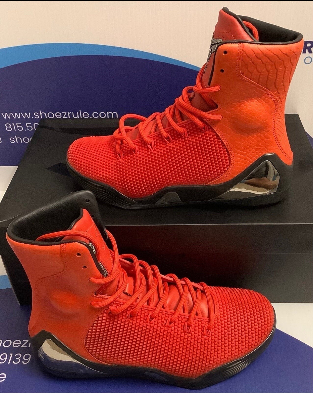 Nike Kobe 9 High Red Mamba Mens Basketball Shoes Size 9