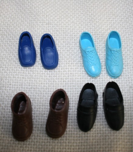 Vintage Barbie Ken doll shoes boots loafers sneakers 6 pairs cowboy boots L2 * - Picture 5 of 6
