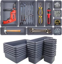 24 Pack Tool Box Organizer Tool Tray Dividers,Silverware Organizer for Drawer...