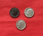 (3) 1960's Roosevelt Dime 10c - 90% Silver US Dime 10 Cent Red Lot 5