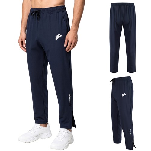 Schnelltrocknende Herren Trainingshose seitlicher Reißverschluss Jogginghose Activewear Sport locker - Bild 9 von 37