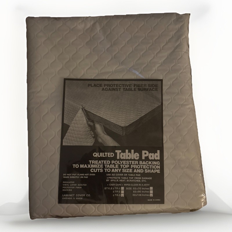 Laminet Customizable Quilted Table Pad - 52" x 108" Oblong