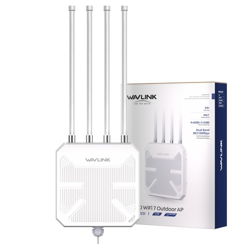 Long Range Outdoor WiFi 6-WiFi 7 Mesh Extender Signal Booster IP67 Weatherproof - $159.99