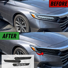 For 2018-2022 Honda Accord Headlight High Low Beam Smoke Tint Vinyl Overlay For 2018-2022 Honda Accord Headlight High Low Beam Smoke Tint Vinyl Overlay