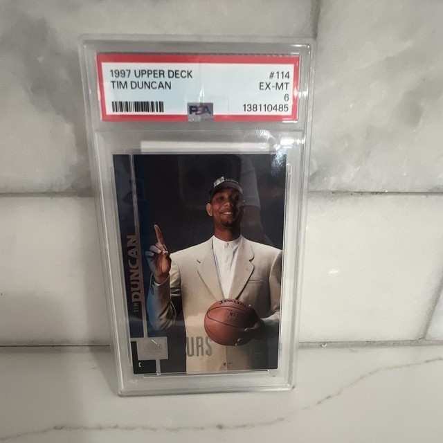 Upper Deck 1997 Tim Duncan #114 Rookie PSA 6 San Antonio Spurs NBA Card