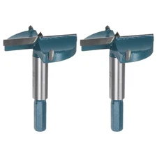 2pcs Forstner Drill Bit 55mm (2-5/32") Carbide Wood Hinge Hole Opener Hex Shank