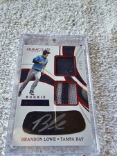 2019 Panini Immaculate Collection Rookie Double Patch Auto Brandon Lowe  07 /15