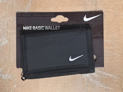 Nike Black Wallet unisex Bifold Leather Styke Vintage