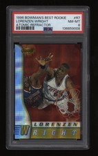 1996-97 Lorenzen Wright PSA 8 Bowman's Best Atomic Refractor Rookie Rc #R7 POP2