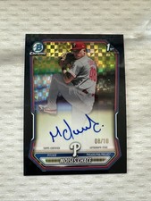 2026 Bowman Moises Chace Black X-Fractor Chrome Auto /10 Phillies 1st Prospect