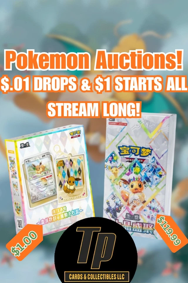 $1 Start Pokemon Auctions | Packs, Bundles, Boxes w/ Jake