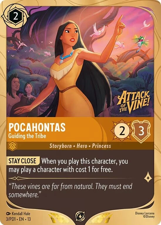 Pocahontas-Guiding the Tribe 3 Disney Lorcana Promo Cards for sale