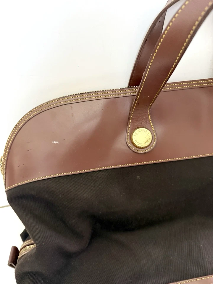 Vintage Dooney & Bourke Travel Overnight Bag Cabriolet Leather Duffle Weekender - Image 4 of 4