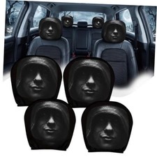 4 PCS Ghost Face Headrest Covers,Scary Headrest Covers for Cars 05
