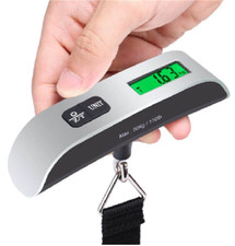 Digital Luggage Scale 50kg Portable LCD Travel Suitcase Hanging Weight