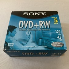 SONY DVD  RW DVD 120 min 4.7 GB 1x 4x Speed 5 Pack