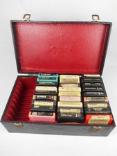 Vintage Faux Alligator Case With 27 1970s Classic Rock 8-Track Tapes