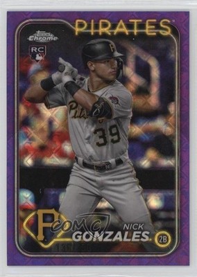 2024 Chrome Logofractor Edition Purple Refractor Nick Gonzales Rookie RC 1g5d