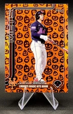 2025 Topps Update Francisco Lindor 2 for 1 Swing Jack O'Lantern Foil #US290 Mets