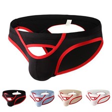 Stylish Low Waist Mens Briefs with Hollow Design and Breathable Fabric