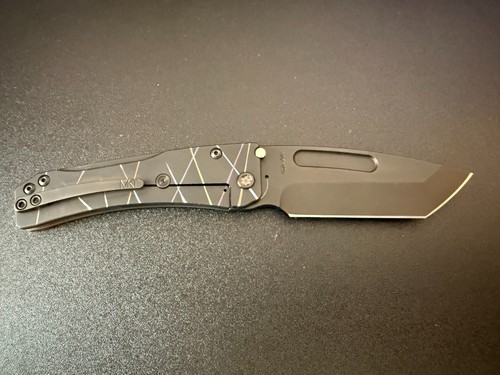 New Medford Slim Midi Tanto Knife Framelock S45VN PVD Multi-Color "Laser Tag" - Picture 5 of 10