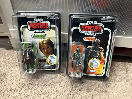 2010 Star Wars Vintage Collection VC09 Boba Fett & VC03 Han Solo Echo Base