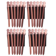 24 Pcs Salon Styling Clips Stainless Steel Hair Extension Holder for Sectioning