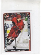 19/20 TOPPS STICKER ALBUM ANDREI SVECHNIKOV ROOKIE DEBUT STICKER #536