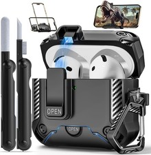 for AirPods 4 Generation Case with Stand,Full Drop Protection Automatic Snap ...