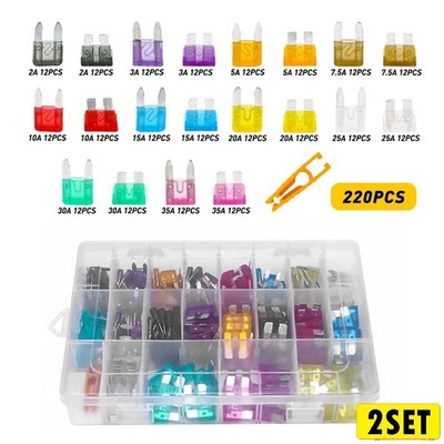 440pcs Truck Car Auto Fuse Blade Assortment Automobile Kit Box Set Vehicles for
