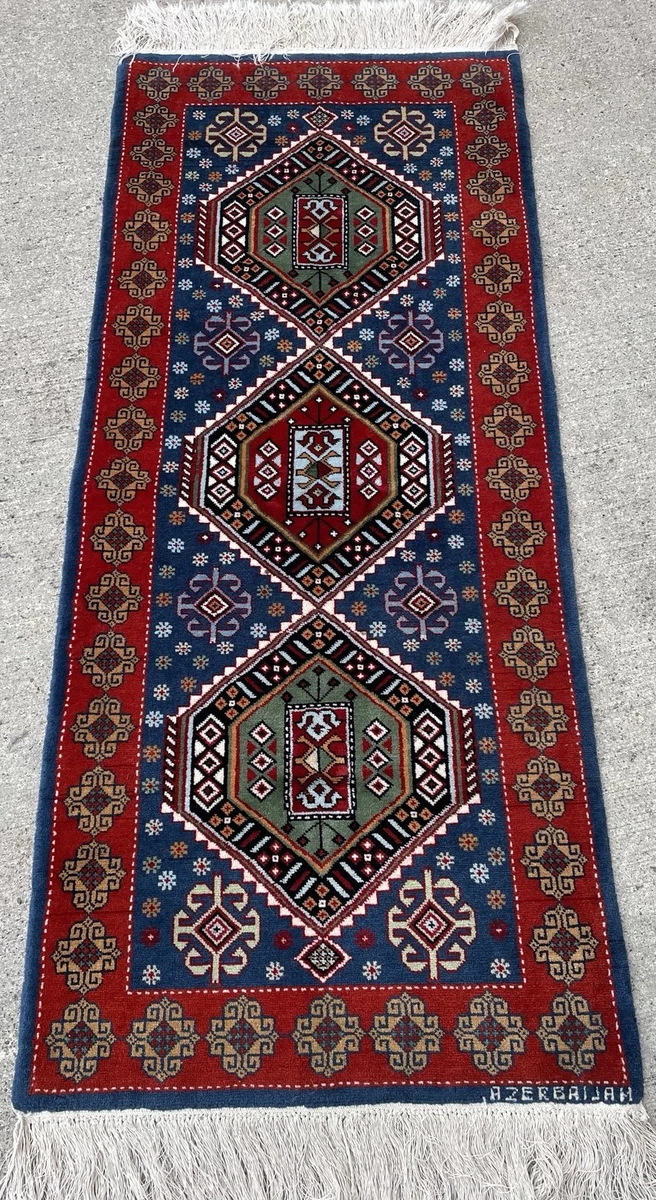 Tapis Galerie Saint Maclou 350x100 Cm – Pure Laine, Motifs Multicolores Sur Fond Rouille, Occasion