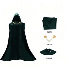 Dr Doom Costume Hooded Cape Halloween Doctor Doom Comic Con Men's Cosplay Cloak