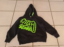 Hoodie, Marke bonprix, Farbe schwarz/grün, Größe 128_134