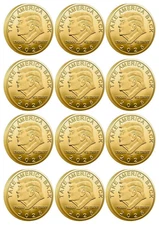 15 x 2025 President Donald Trump Commemorative Coin Take America Back Metal Coin
