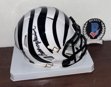 Anthony Munoz HOF Signed Mini Helmet ALT Cincinnati Bengals Beckett Wit