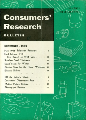 #ad 1955 Consumer Reports: 1956 Cars Stainless Steel Tableware Circular Saws $4.00