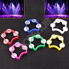 Hot Chord Mini Tambourine D Half Moon White Rosy Green Red Yellow FIT Gigging