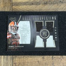2015 Panini Black Gold Duke Johnson #GP4-DU Rookie Quad Relic Browns