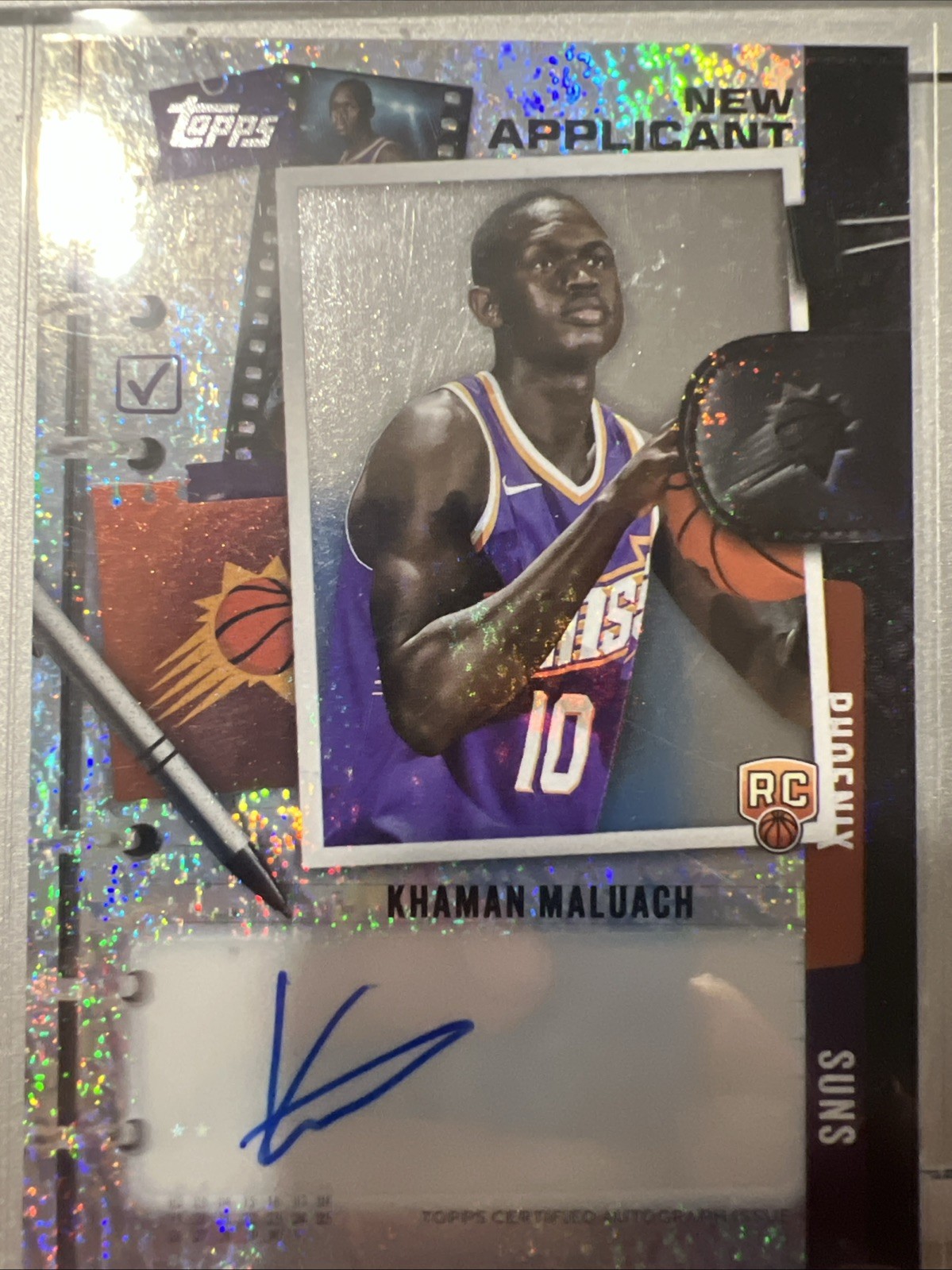 2025 Topps Khaman Maluach New Applicant Silver Holo Foil Auto #NA-KM RC - #10 DP