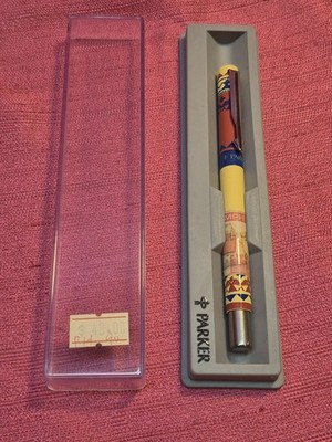 NOS Parker Vector Rollerball Pen Tribal Aboriginal Design Made UK w/ Box Blk Ink