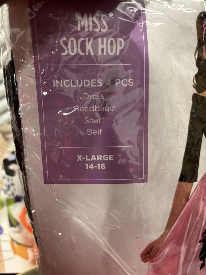 Miss Sock Hop Girls Child Lady Dancer Halloween Costume XL Amscan - Image 2 of 3